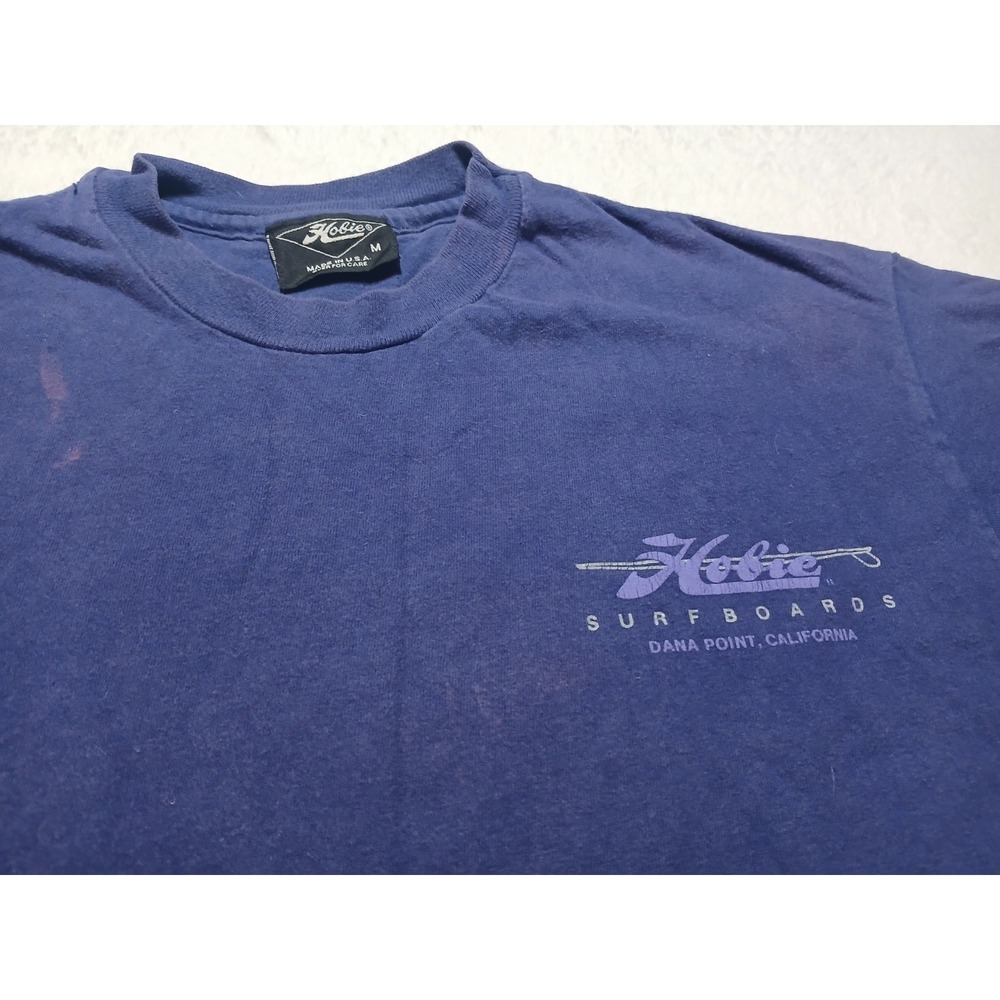 Vintage Hobie Surfboards Shirt Size Medium Purple Made In USA - Picture 2 of 8